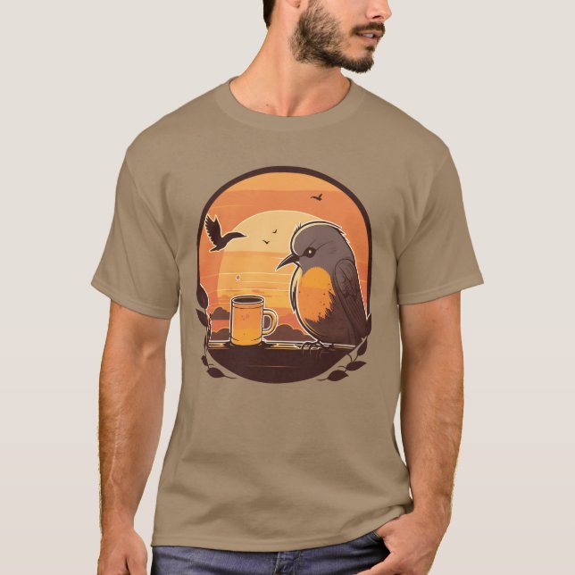 T-shirt Le petit oiseau a besoin de beaucoup de famille de (Devant)