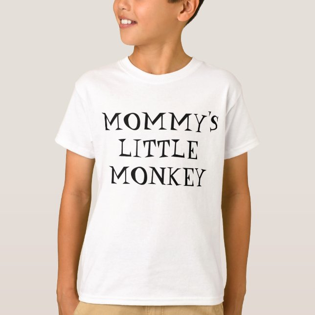 T-shirt Le petit singe de la maman -- Emoji (Devant)
