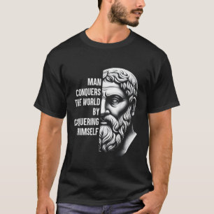 T-shirt Le Philosophe Stoïque Zeno De Citium Citation Moti