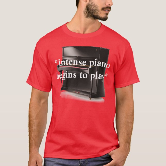 T-shirt le piano de *intense commence au play* (Devant)