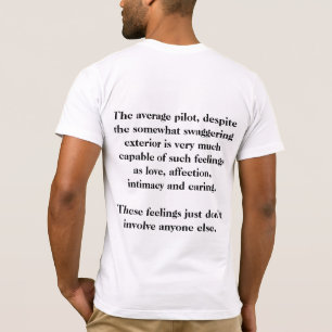 T-shirt Le pilote moyen, en dépit de se vanter légèreme