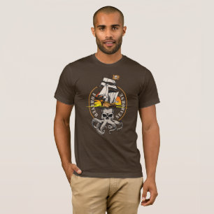 T-shirt Le Pirate de Seaborne Hommes Jersey Manches Cour