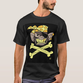 T-shirt Le pirate Monkeys le jaune de drapeau