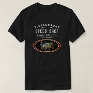 T-shirt Le piston drôle de magasin de vitesse a cassé
