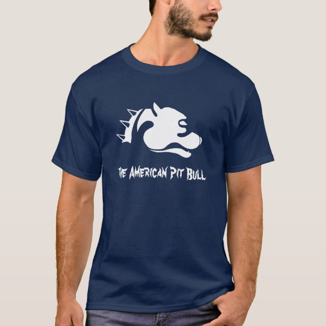 T-shirt Le pitbull américain - blanc (Devant)