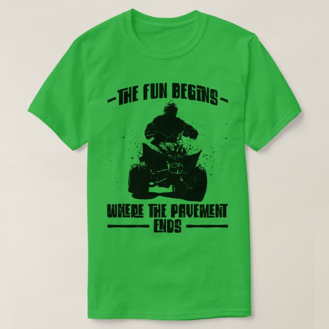 T-shirt Le Plaisir Commence Là Où Le Pavement Se Termine Q (Design devant)