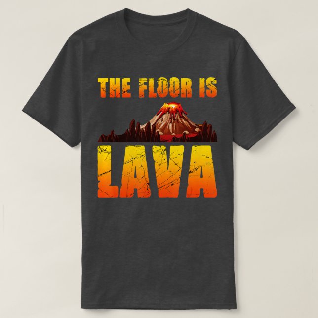 T-shirt Le plancher est Lava Funny Pompeii Championnat de  (Design devant)