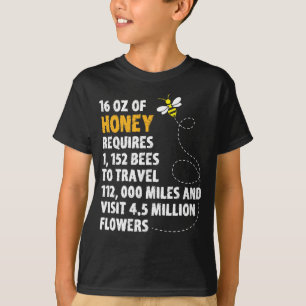 T-shirt Le plante de statistiques de miel d'abeille