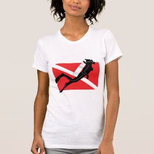 T-shirt Le plongeur autonome diminuent vers le bas avec le