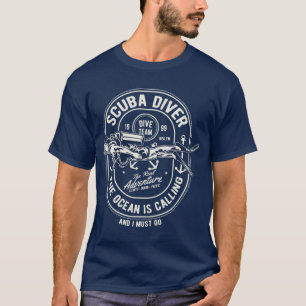 T-shirt Le plongeur sous-marin appelle l'océan