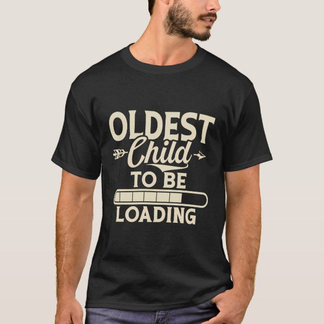 T-shirt Le Plus Ancien Enfant Chargé Le Plus Ancien (Devant)