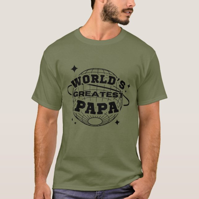 T-shirt Le plus grand cadeau de Fête des pères Papa Happy  (Devant)