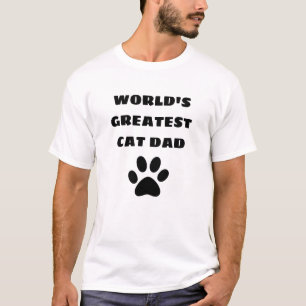 T-shirt Le plus grand chat papa du monde texte personnalis