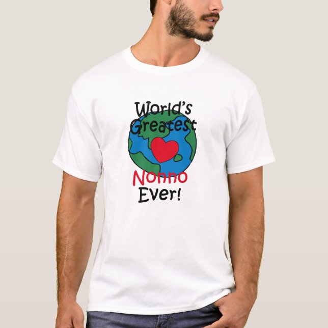 T-shirt Le plus grand coeur de Nonno du monde (Devant)