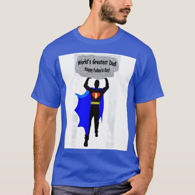 T-shirt Le plus grand papa du monde super papa transportan (Devant)