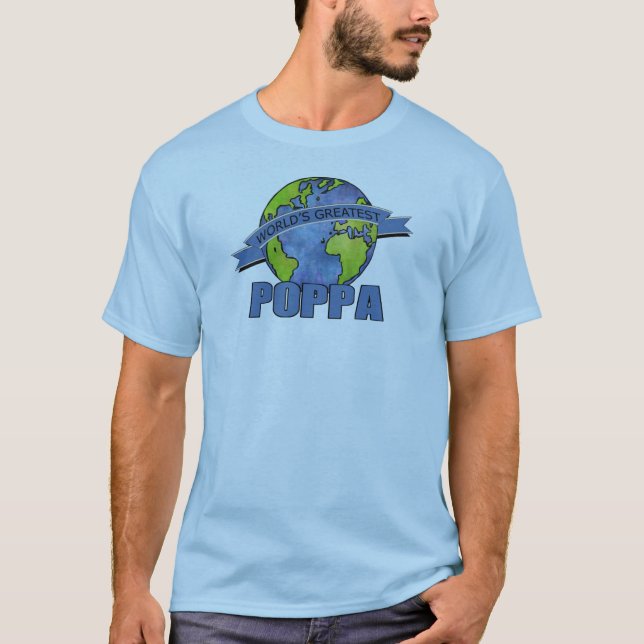 T-shirt Le plus grand poppa du monde (Devant)