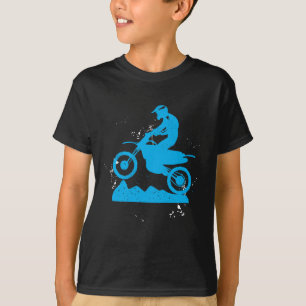 T-shirt Le pneu de cavalier de vélo de saleté dépiste l