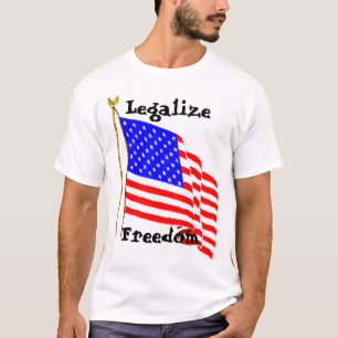 T-shirt Le png de drapeau d'AM, légalisent la liberté