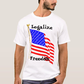 T-shirt Le png de drapeau d'AM, légalisent la liberté