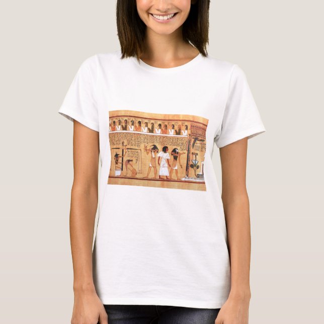 T-shirt Le poids du coeur contre la plume de Maat (Devant)