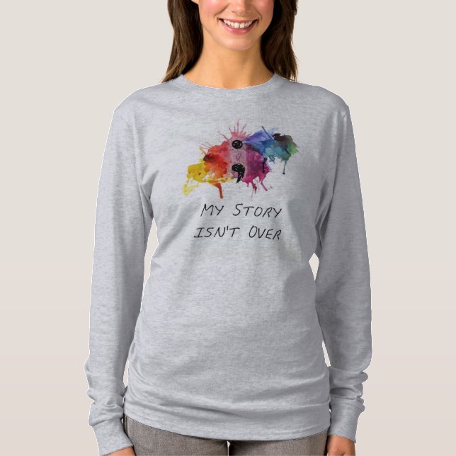 T-shirt Le point-virgule mon histoire n'est pas terminé (Devant)