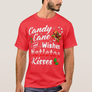 T-shirt Le poison de Christmas Candy Cane Wishes Mistletoe