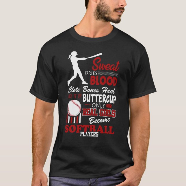 T-shirt Le poison de Real Girls Become Softball (Devant)