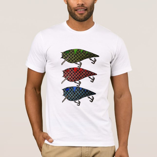 T-shirt le poisson de plaid leurre 2 - la signature S de (Devant)