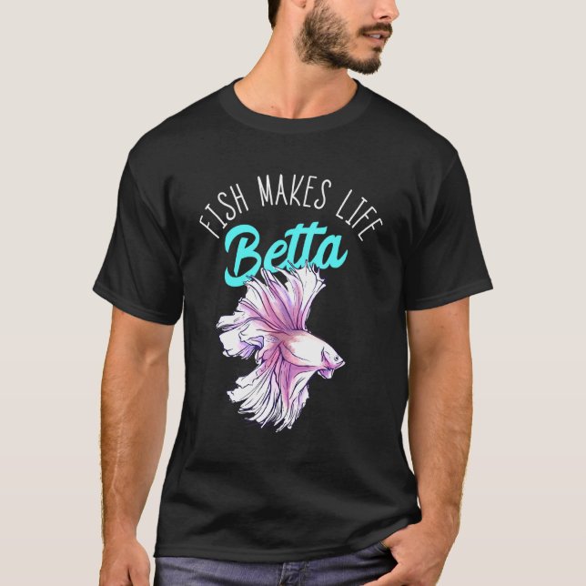 T-shirt Le poisson fait la vie Betta Splendens Poisson Sia (Devant)