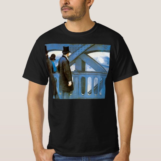 T-shirt Le Pont de l'Europe par Gustave Caillebotte (Devant)