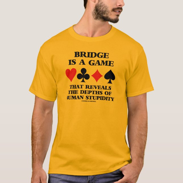 T-shirt Le pont est un jeu indique des profondeurs de (Devant)