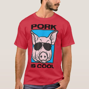 T-shirt Le porc est cool barbecue viande mangeur drôle de