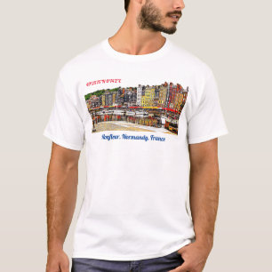 T-shirt Le port de Honfleur en Normandie.