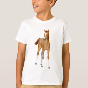 T-shirt Le poulain de châtaigne badine le sweatshirt