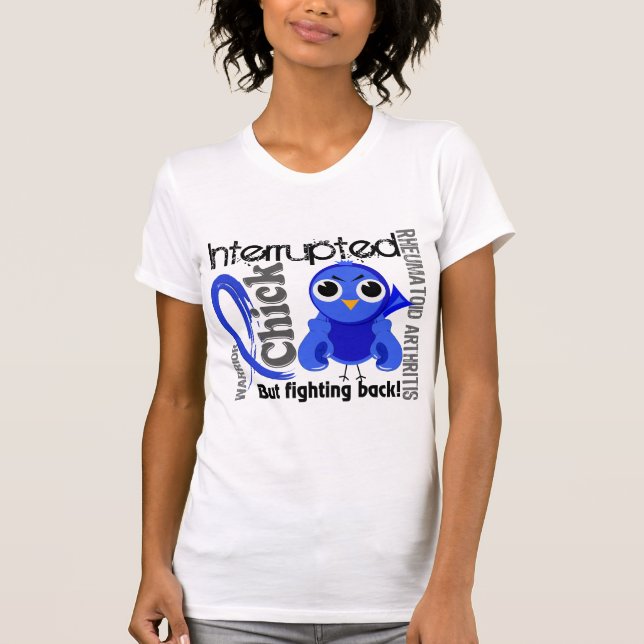 T-shirt Le poussin a interrompu le RA de 3 rhumatismes (Devant)
