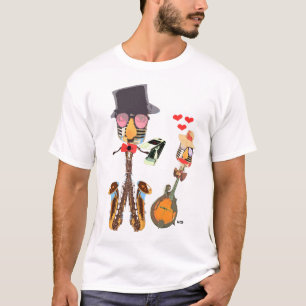 T-shirt Le poussin de roche rencontre le petit pain de M.