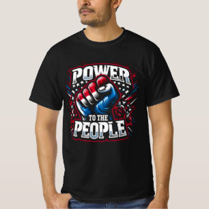 T-shirt Le pouvoir au peuple d'abord tiré