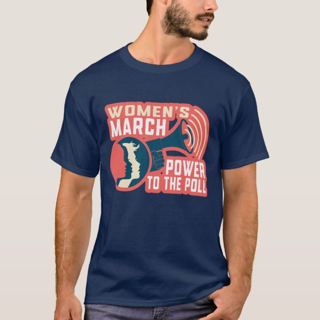 T-shirt Le pouvoir des femmes : Marche pour l'égalité (Devant)