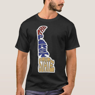 T-shirt Le premier État Delaware Oversized