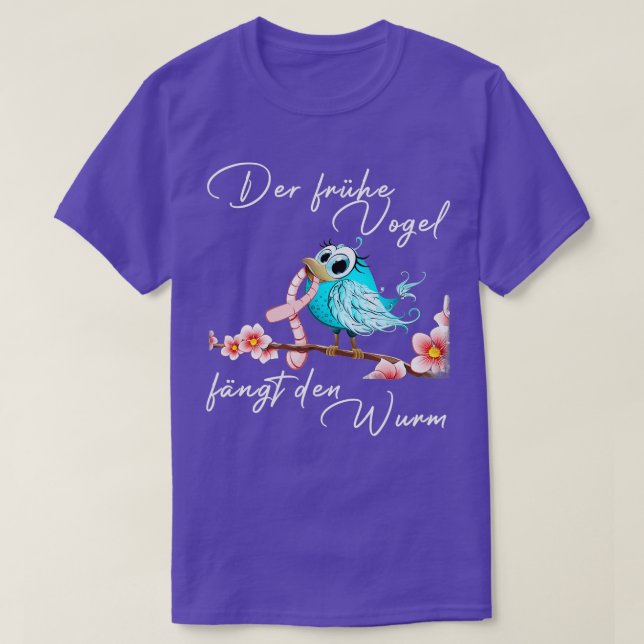 T-shirt Le premier oiseau attrape le ver 1 (Design devant)