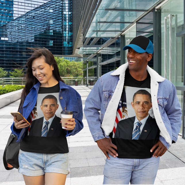 T-shirt Le président Barack Obama, 1er mandat Portrait Off (President Barack Obama 1st Term Official Portrait Unisex T-Shirt)