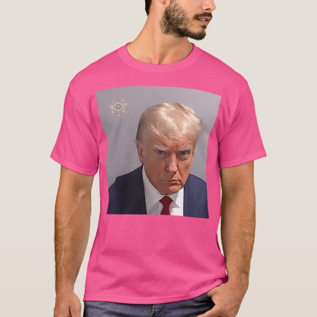 T-shirt Le président Donald J. Trump Fulton Comté Mugshot (Devant)
