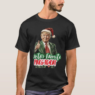 T-shirt Le président favori de père Noël Funny Père Noël T