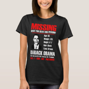 T-shirt Le président Obama T Shirt disparu