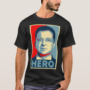 T-shirt Le président ukrainien Volodymyr Zelensky Hero Ret