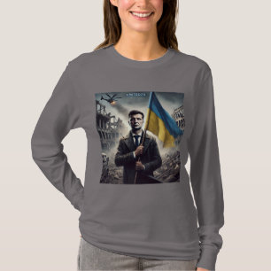 T-shirt Le Président Zelenskyy soutient l'Ukraine Femmes