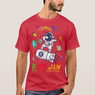 T-shirt Le primaire est mon astronaute de jambe de retour