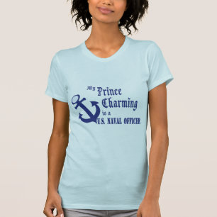 T-shirt Le Prince Charming est officier de la marine améri