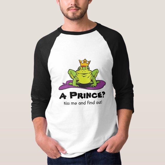 T-shirt Le prince de grenouille, m'embrassent ! (Devant)