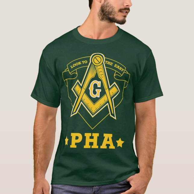 T-shirt Le Prince Hall Mason Regarde Les Pères De L'Est De (Devant)